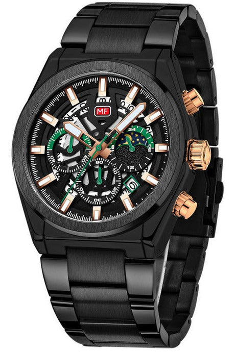 Buy Mini Focus Black Stainless Steel Black Dial Quartz Gents Watch- MF0339G-05 in Pakistan