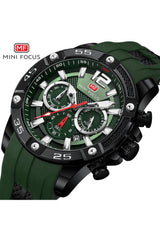 Buy Mini Focus  Green SIlicone Green Dial Quartz Watch for Gents- MF0349G-05 in Pakistan