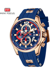 Buy Mini Focus  Blue SIlicone Blue Dial Quartz Watch for Gents- MF0350G-02 in Pakistan