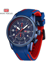 Buy Mini Focus Blue Silicone Blue Dial Quartz Watch for Gents- MF0379G-02 in Pakistan