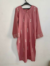 Dusty Rose Embroidered 2Pcs | Women Locally Made Kurta | Medium | Preloved