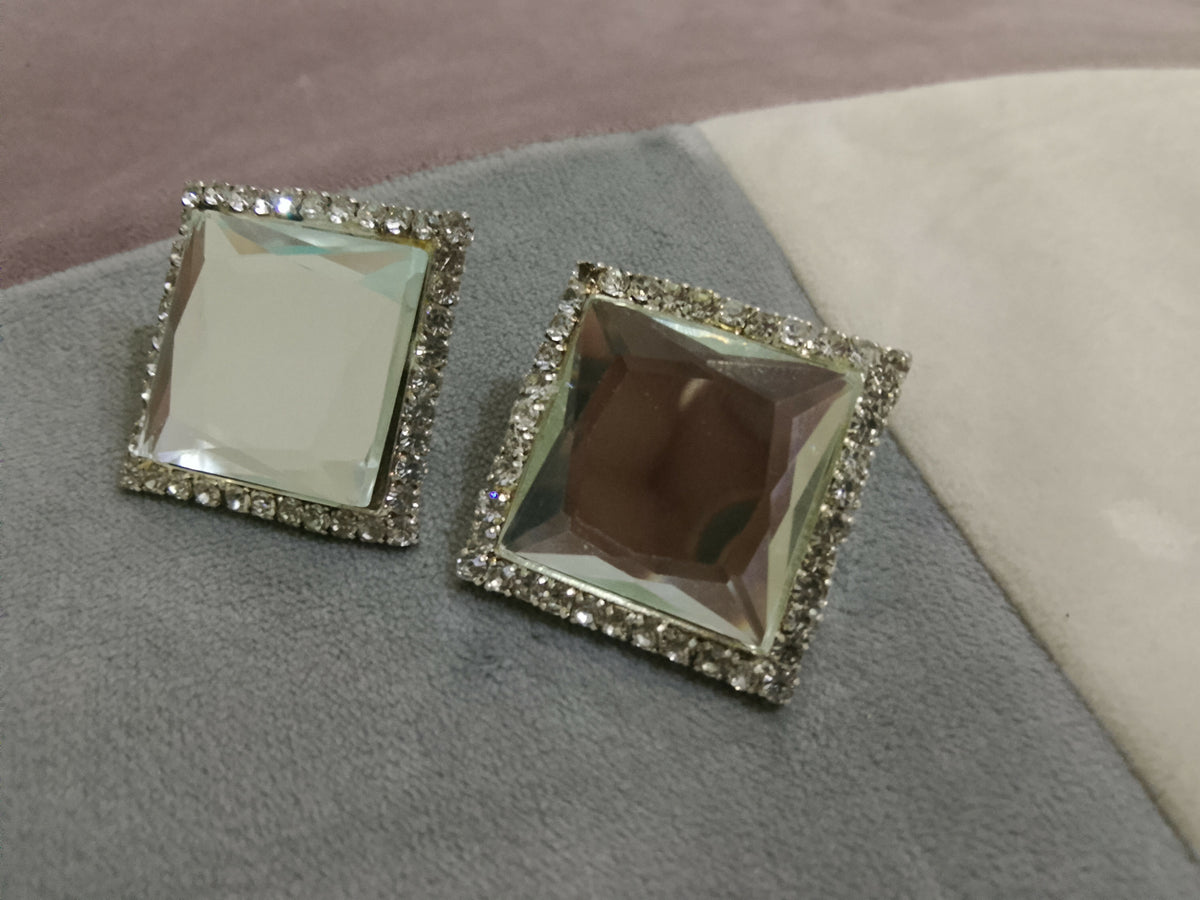 Elegant Crystal Halo Studs | Women Jewelry | Earrings | Preloved