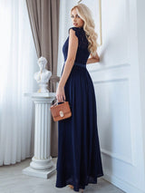 Buy SHEIN MIUSOL Floral Lace Bodice Chiffon Ribbon Waist Maxi Formal Dress in Pakistan