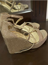 Jessica Simpson | Wedges in Gold | Women Shoes | Size:42 |Worn Once