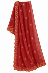 Embroidered Chicken Kari | Women Locally Made Kurta | Orange | Large | New
