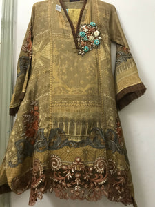 Digital Printed Embroidered Suit | Women Locally Made Formals | Small | New