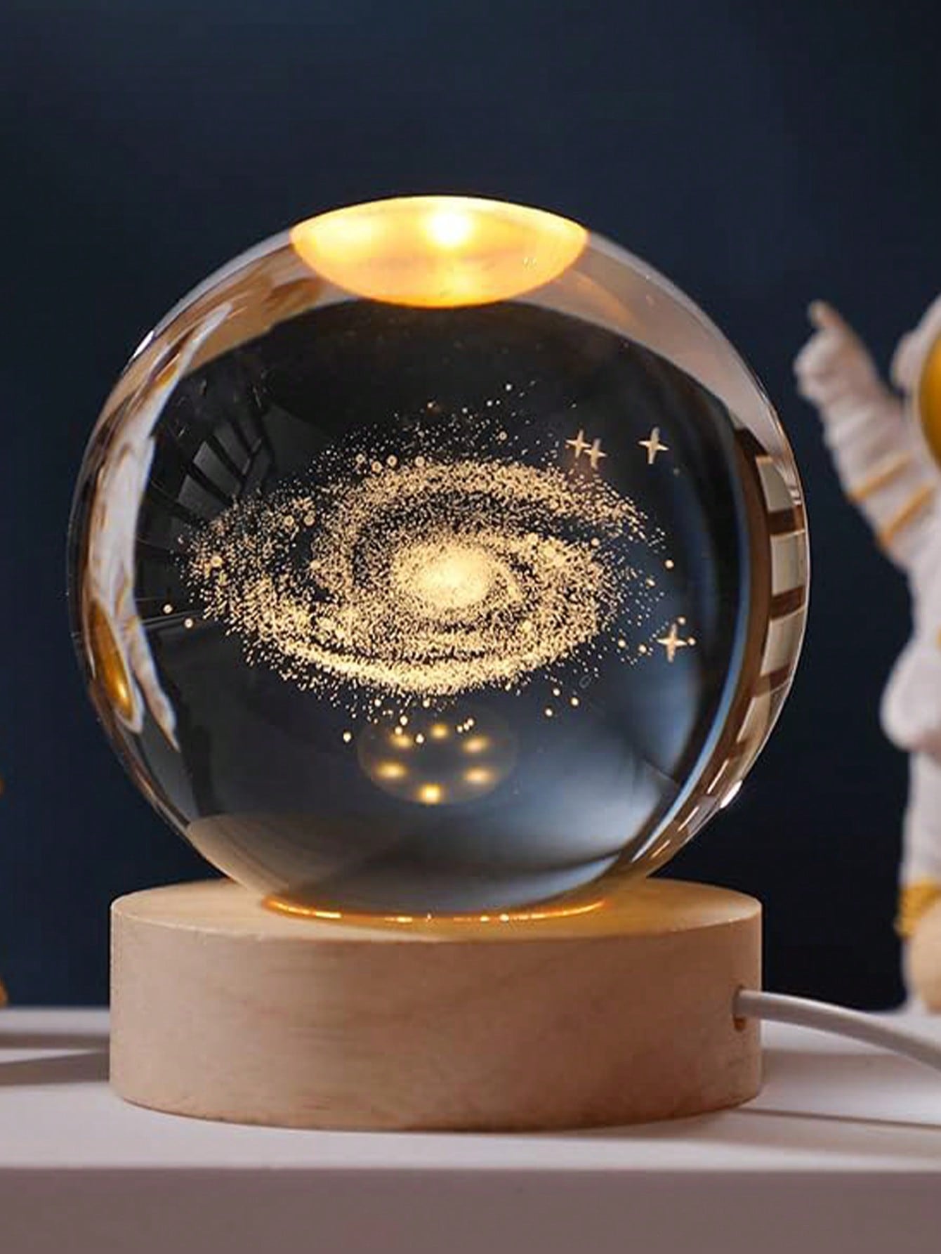 Buy SHEIN 3D Crystal Ball Solar System Led Night Light in Pakistan