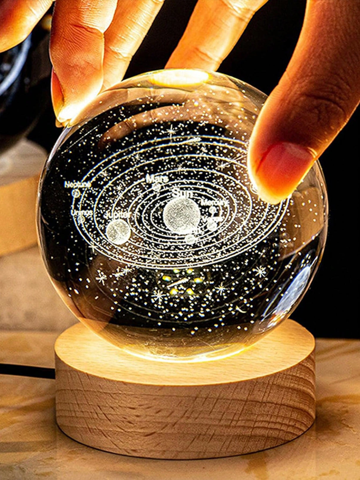 Buy SHEIN 3D Crystal Ball Solar System Led Night Light in Pakistan