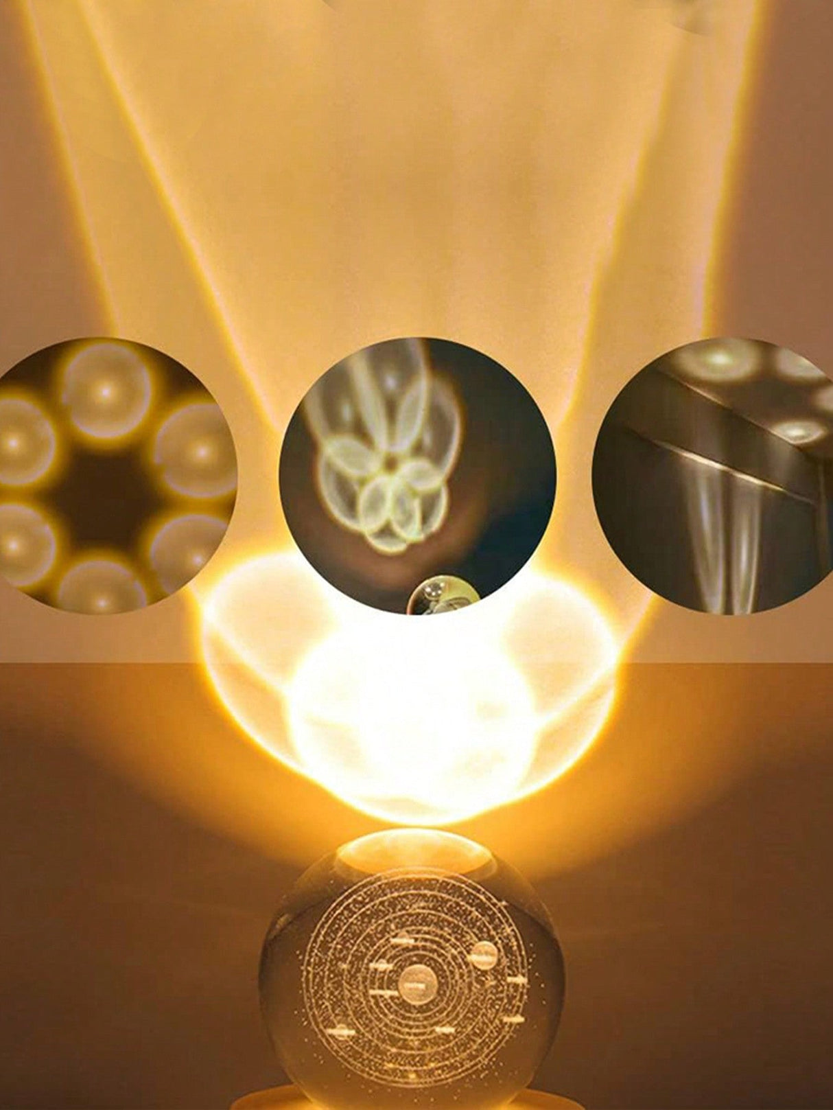 Buy SHEIN 3D Crystal Ball Solar System Led Night Light in Pakistan