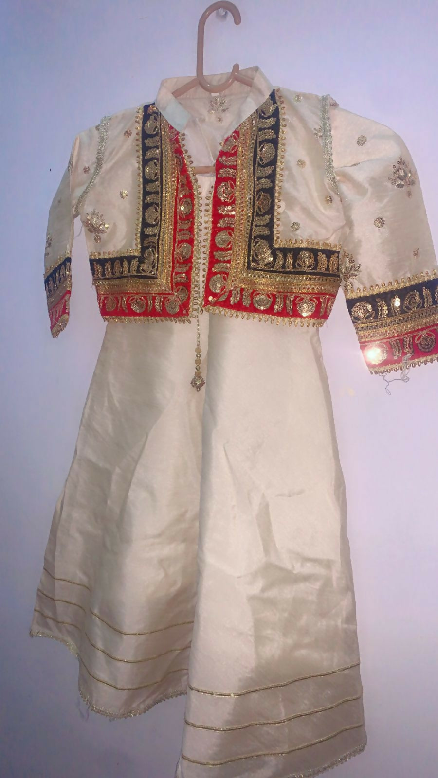 Off White Embroidered Maxi | Girls Skirts & Dresses | Medium | Preloved