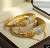 Twisted screw adjustable bangle set-00195 | Women Jewelry | Bangles | Brand New