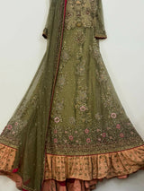 Green Mehendi Lehenga | Women Bridals | Medium | Worn Once