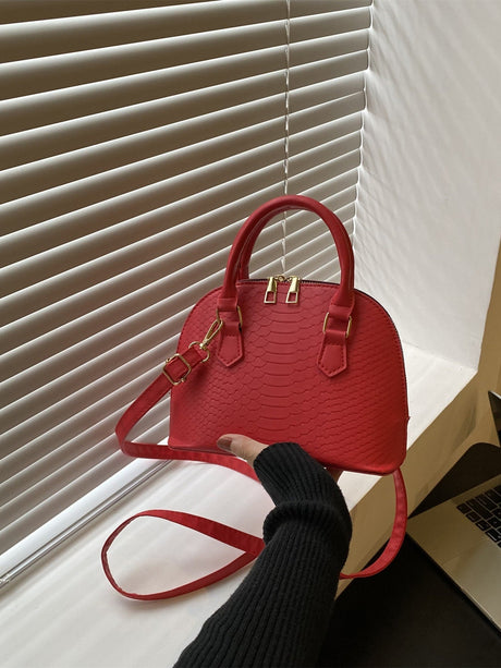 Buy SHEIN Mini Neon Pink Snakeskin Embossed Dome Bag in Pakistan