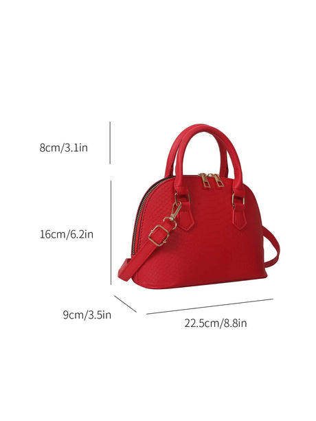 Buy SHEIN Mini Neon Pink Snakeskin Embossed Dome Bag in Pakistan