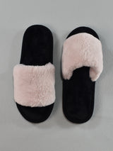 Buy SHEIN Minimalist Fuzzy Bedroom Slippers, Slip-on Pink Fashion Solid Color Women's Indoor Slippers in Pakistan