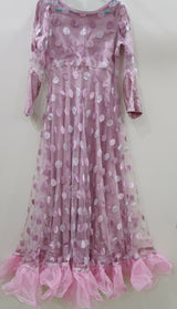 Long Maxi With Frill | Women Frocks & Maxis | Pink | Medium | Worn Once