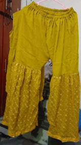 Mehndi Party Wear | Women Locally Made Formals | Ghararas, Shararas & Lehngas | Yellow | Medium | Worn Once