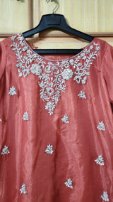 Georgette 3 Pc Embellished Suit | Women Locally Made Formals | Small | Worn Once