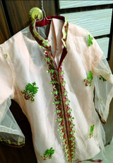 Peach Gown | Kids | Girls Shalwar Kameez | Size: 6 to 8 Yrs | Worn Once