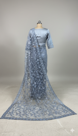 Celeste Mist Saree | Women Sarees | Women Locally Made Formals | Medium | Worn Once