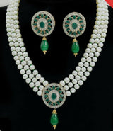 Flower Pearl Drop Necklace Set-233 | Women Jewelry | Wedding Jewelry & Sets | New