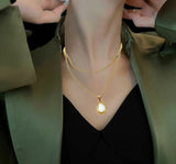 Double Chain/Tear Drop Necklace-304 | Women Jewelry | Necklaces & Pendants | Brand New