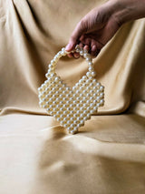 Mini Heart Pearl Beaded Bag | Brand New | Pearls Bag