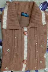 Pink Sweater | Women Sweaters & Jackets | Tea Pink & Off White | Medium | Brand New