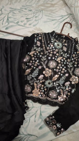Selia | Black Silk Saree | Women Sarees | Women Branded Formals | Medium | Worn Once