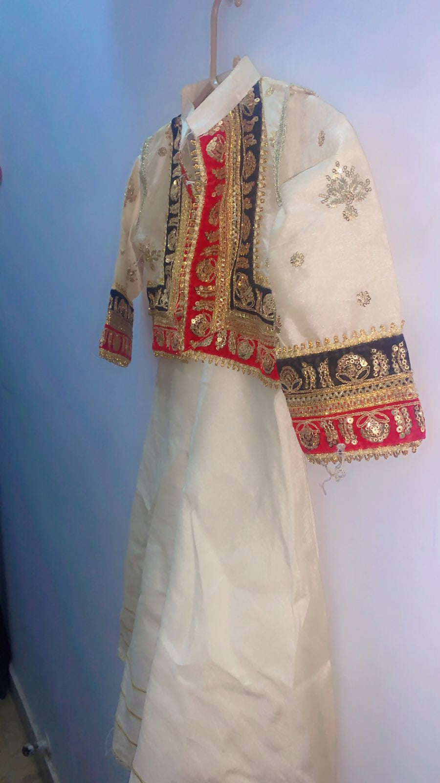 Off White Embroidered Maxi | Girls Skirts & Dresses | Medium | Preloved