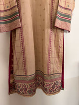 Jacquard Printed Kurta | Women Locally Made Kurta | Biege | XSmall | New