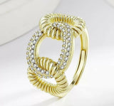 Round Chain Ring Adjustable-00782 | Women Jewelry | Rings | Brand New