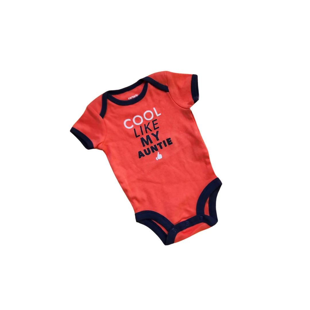 CARTER'S 'COOL LIKE MY AUNTIE' ROMPER (NEW BORN) | BRAND NEW