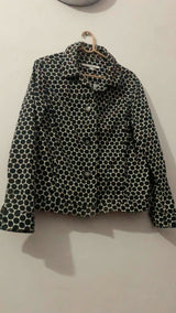 Winter Black & White Coat | Women Sweaters & Jackets | Medium | Preloved