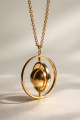 Rotating Gold Orb Pendant Necklace | Women Jewellery & Accessories | One Size | New