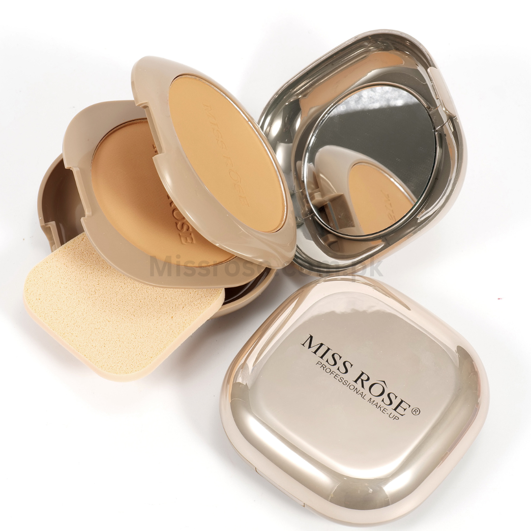 Buy Miss Rose Pink Metallic Mirror Dual Compact powder in Pakistan