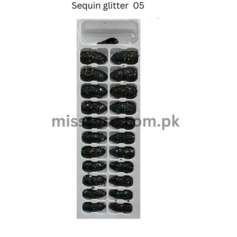 Buy Stick On sequin Glitter Nails in Pakistan