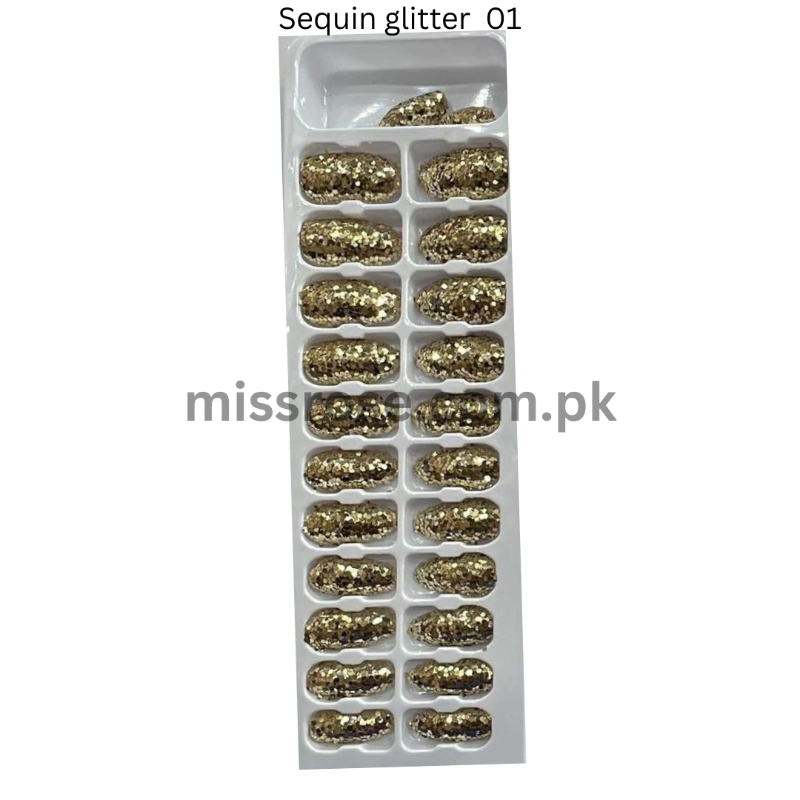 Buy Stick On sequin Glitter Nails in Pakistan