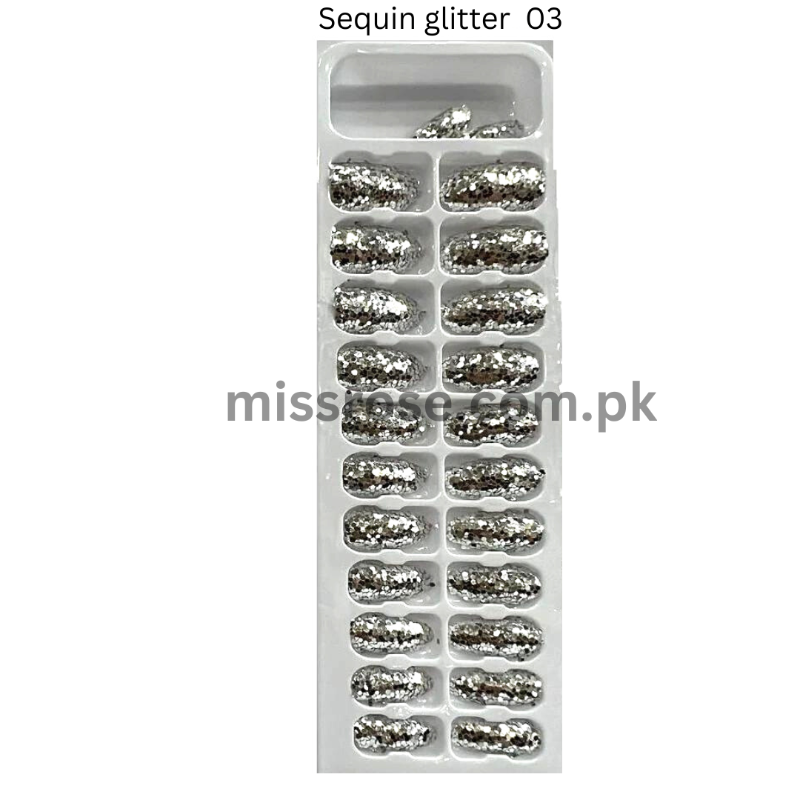 Buy Stick On sequin Glitter Nails in Pakistan