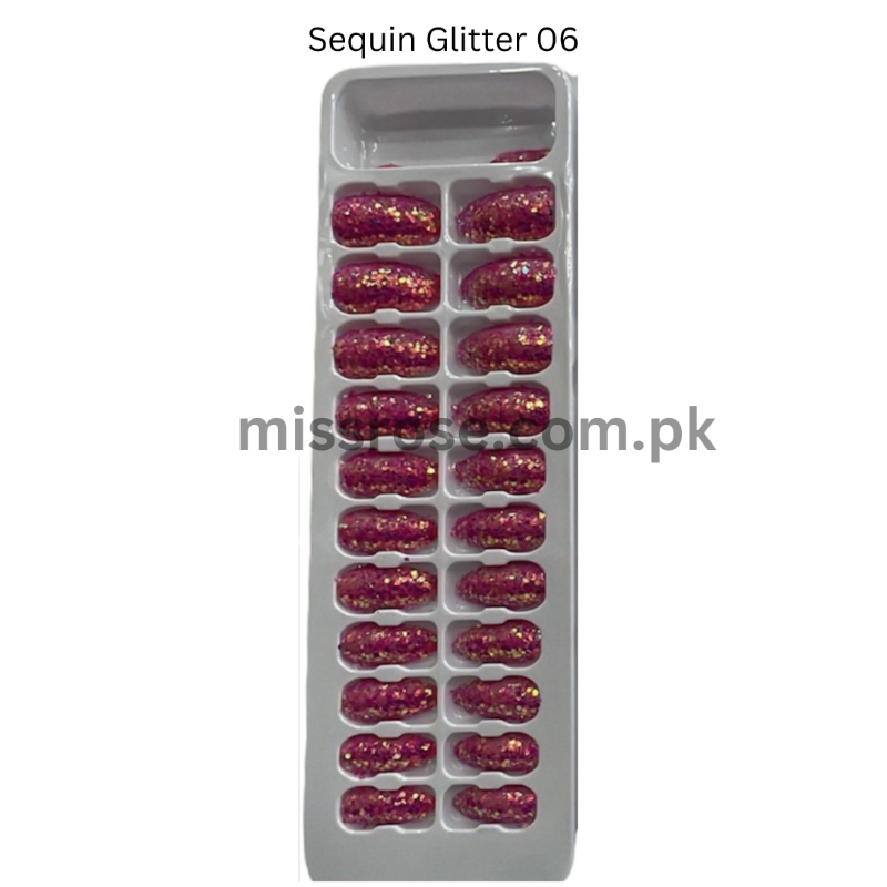 Buy Stick On sequin Glitter Nails in Pakistan