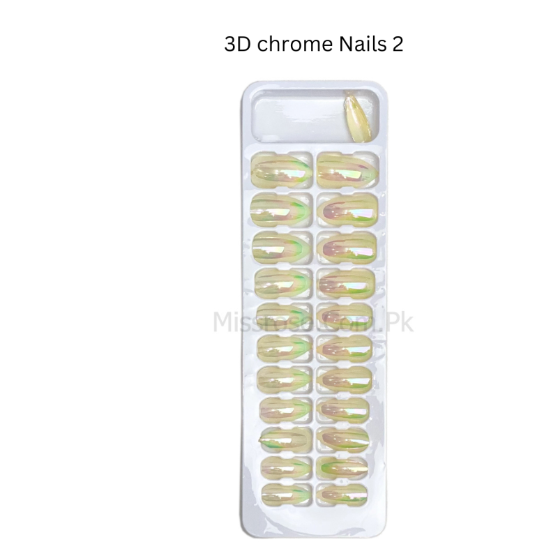 Buy Miss Rose 3d chrome nails. in Pakistan