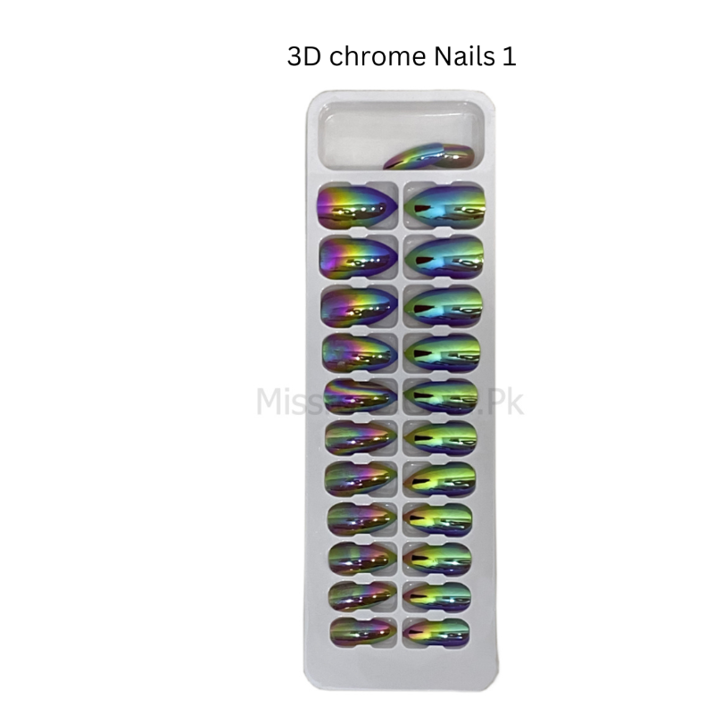 Buy Miss Rose 3d chrome nails. in Pakistan