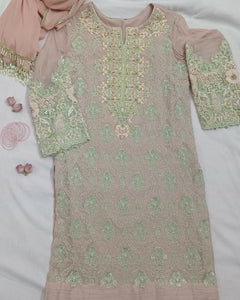 Tea pink Semi formal Suit | Women Locally Made Formals | Small | New