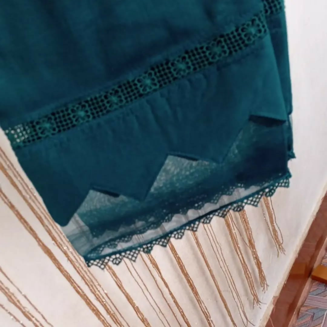 ? New Arrival- 2-Piece Collection! ?Our fresh and vibrant Bluish Cyan set, available in a stitched option! Made from soft Spring Breeza Lawn, this set includes a shirt and trouser for an effortlessly cool, s (3)