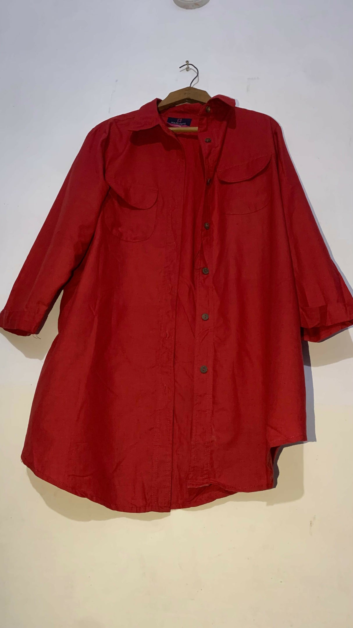 Polka dot Maroon Stylish Western Top | Women Tops & Shirts | Large | Preloved