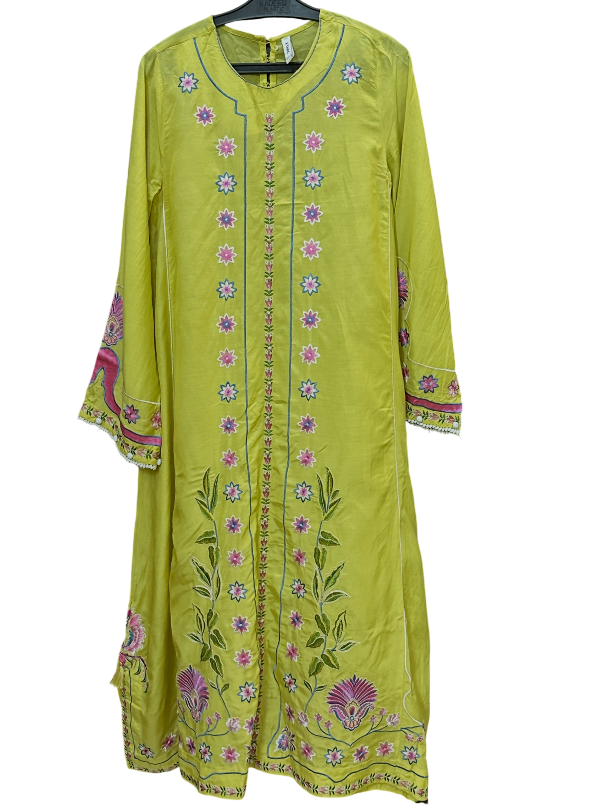 Ethnc | Butter Yellow | Women Branded Kurta | Small | Worn Once