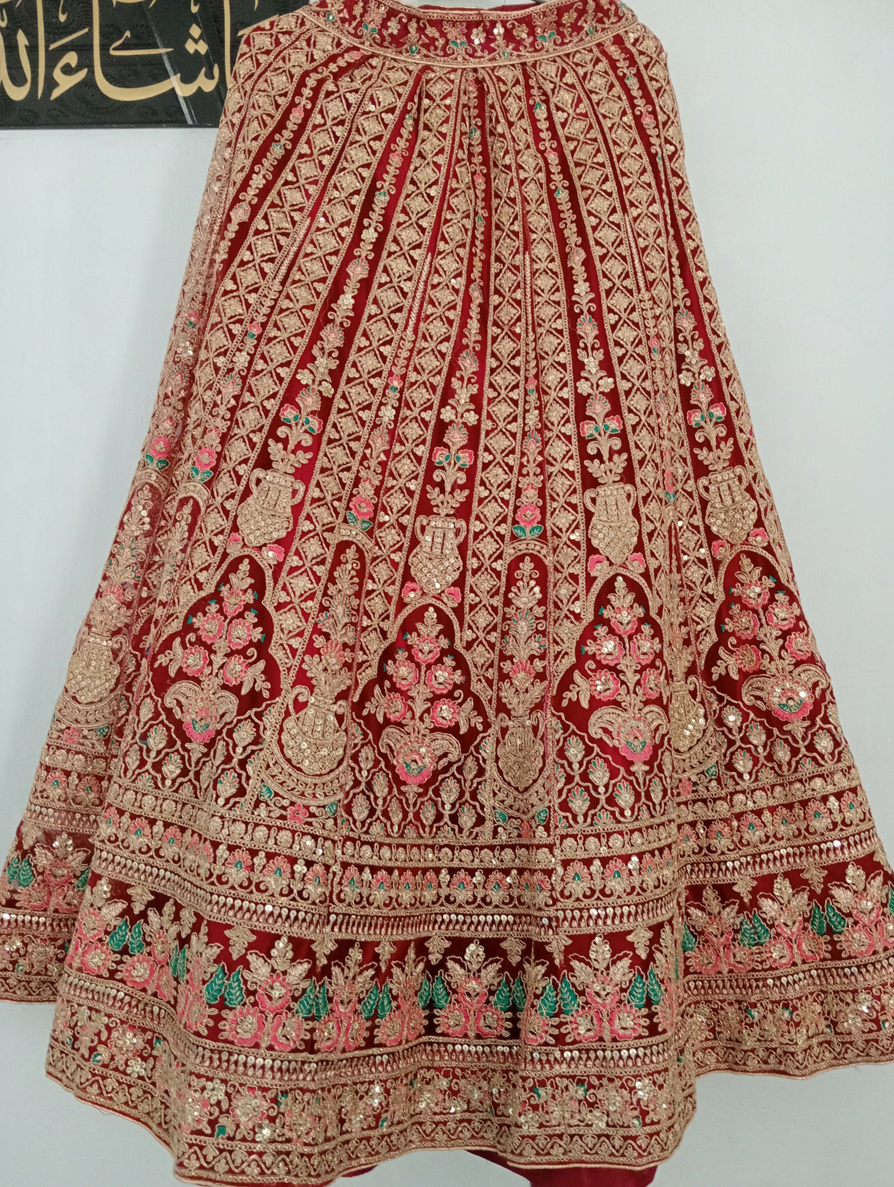 Indian style Red Bridal Lehnga | Women Bridals | Small | Worn Once