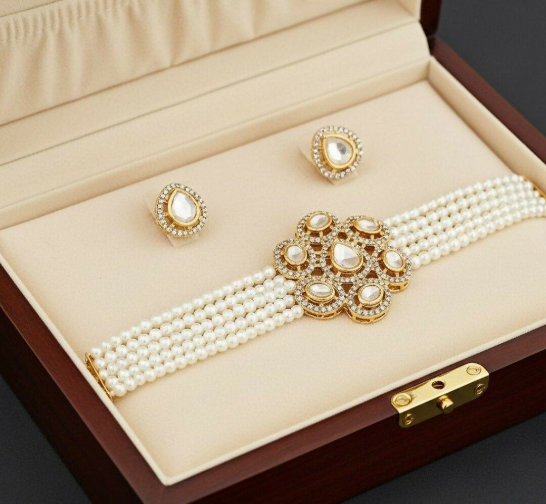 Oval/Tear Choker Set-00238 | Women Jewelry | Wedding Jewelry & Sets | Brand New