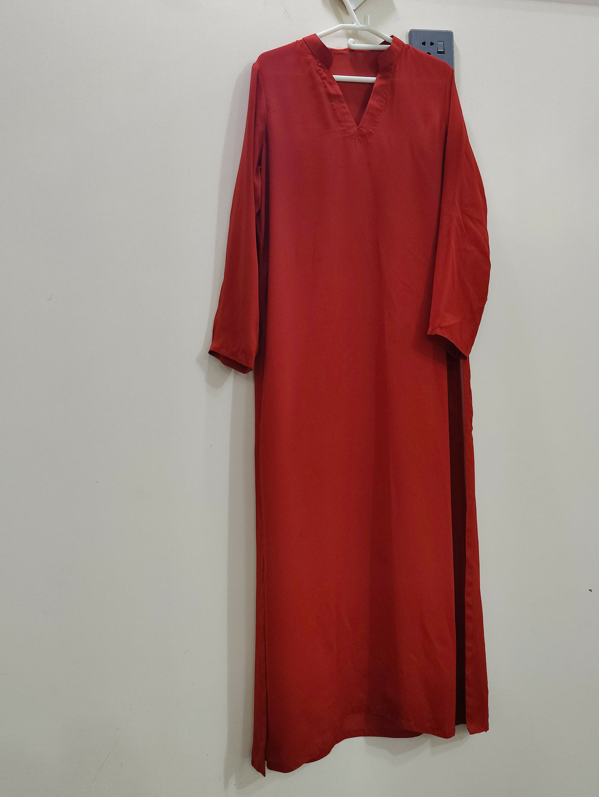 Red Long Shirt | Women Locally Made Kurta | Medium | Worn Once