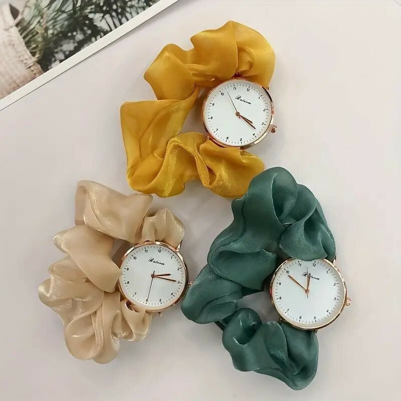 Organza Scrunchie Watch | Available in 7 colors |Women Accessories | Stretchable Watch | New